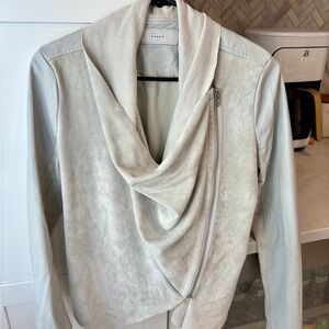 Blank NYC Cream Leather Jacket